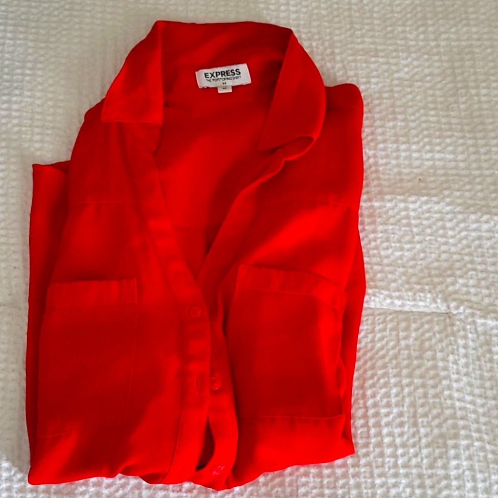 Express Portofino Red Blouse Excellent Condition